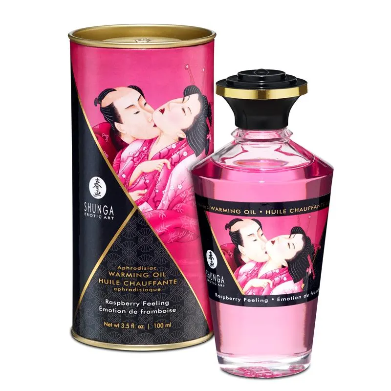 Shunga Aceite de Masaje de Efecto Calor Aroma a Frambuesa · SHUNGA · Cuidado Íntimo y Masaje
