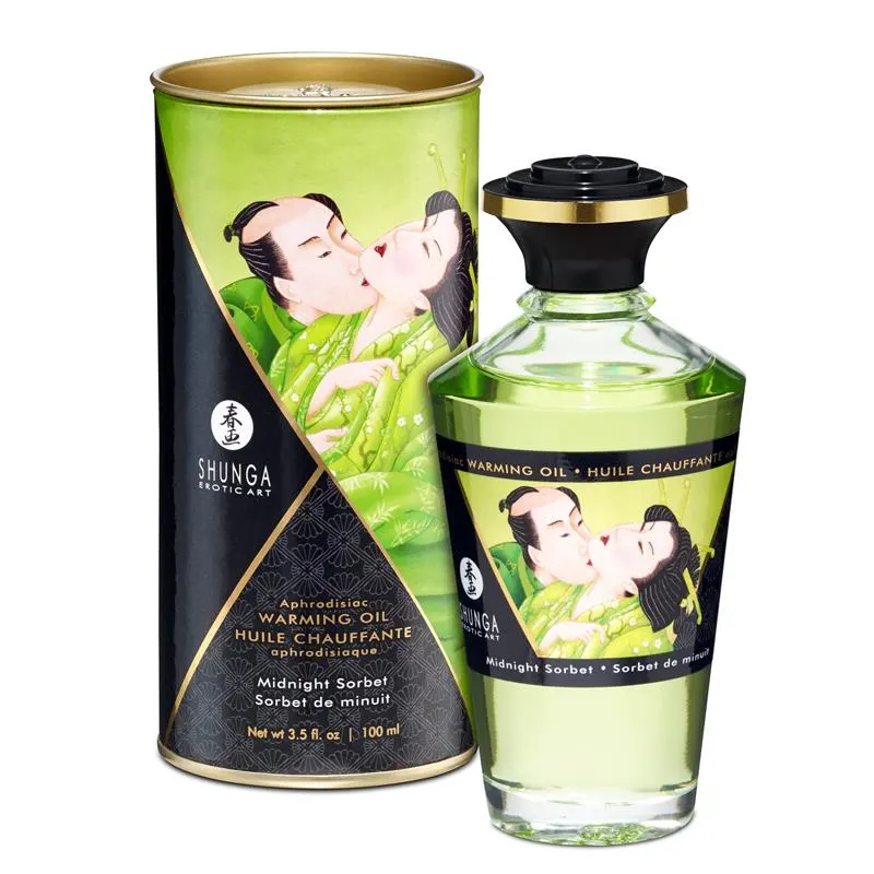 Shunga Aceite de Masaje Efecto Calor Aroma Sorbete de Medianoche · SHUNGA · Cuidado Íntimo y Masaje