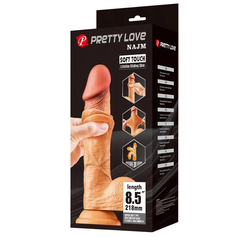 Dildo Realista Piel Deslizante Retractil 21.8 cm · BAILE · Dildos — photo 10