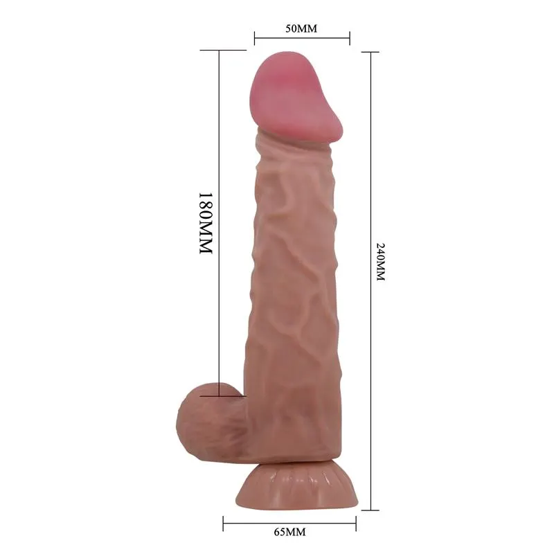 Dildo Realista Piel Deslizante Retractil 24 cm · BAILE · Dildos — photo 9