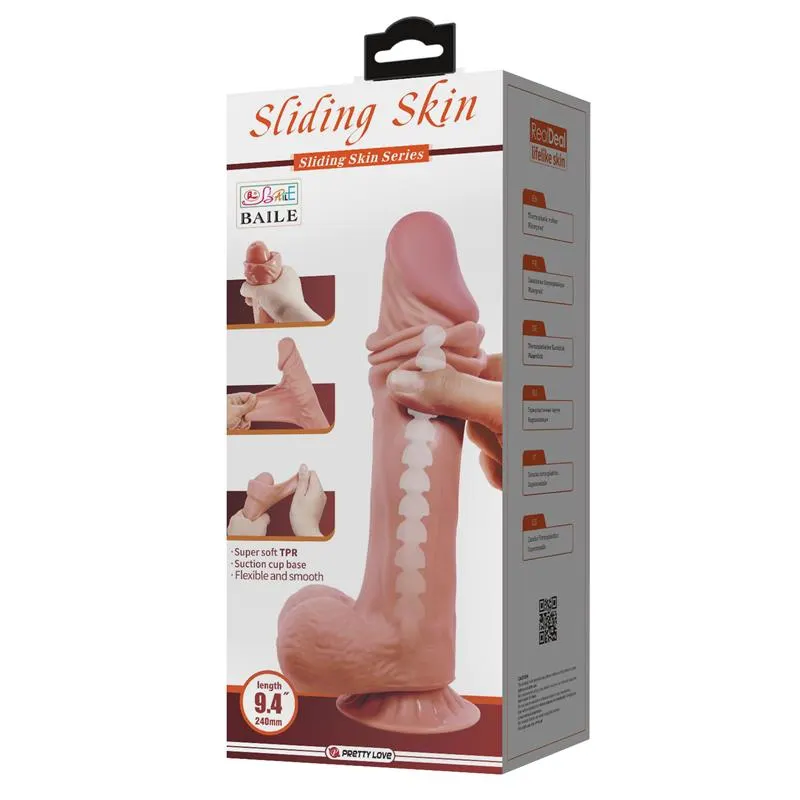 Dildo Realista Piel Deslizante Retractil 24 cm · BAILE · Dildos — photo 10
