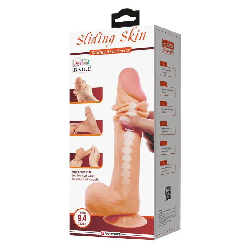 Dildo Realista Piel Deslizante Retractil 24 cm · BAILE · Dildos — photo 11