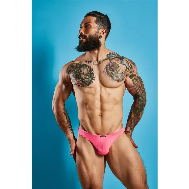C4M03 Tanga Neon Coral · S · CUT4MEN · Tangas y Braguitas — Foto 5
