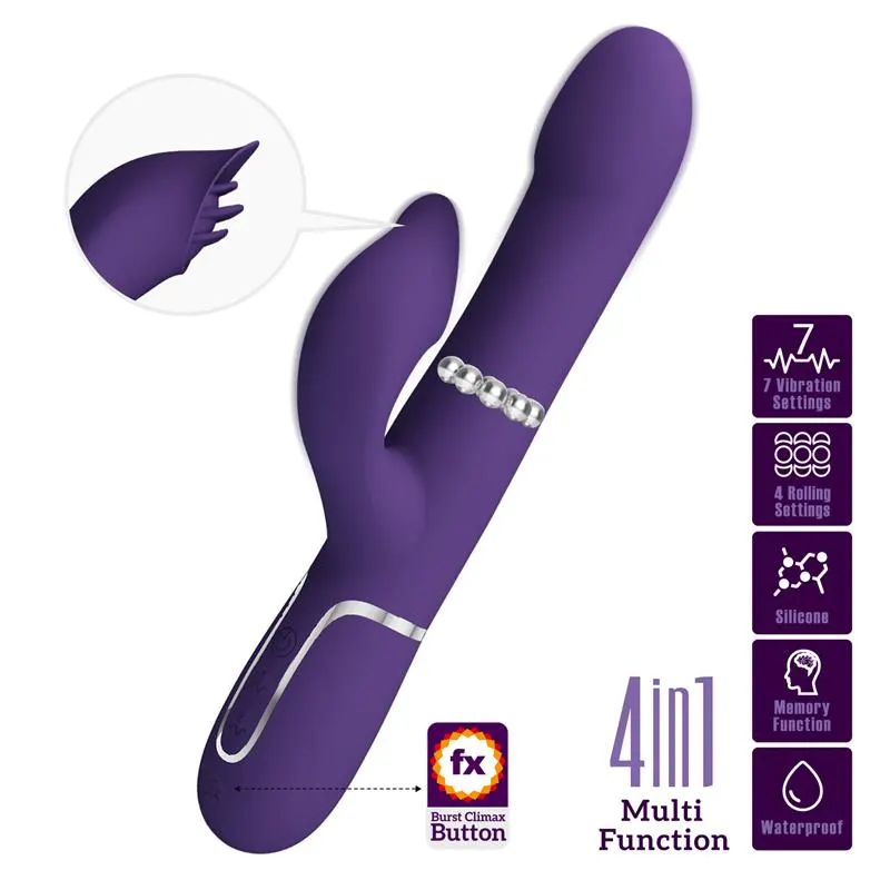 Zalin Rolling Vibrador con Bolas Rotatorias USB · PRETTYLOVE · Vibradores