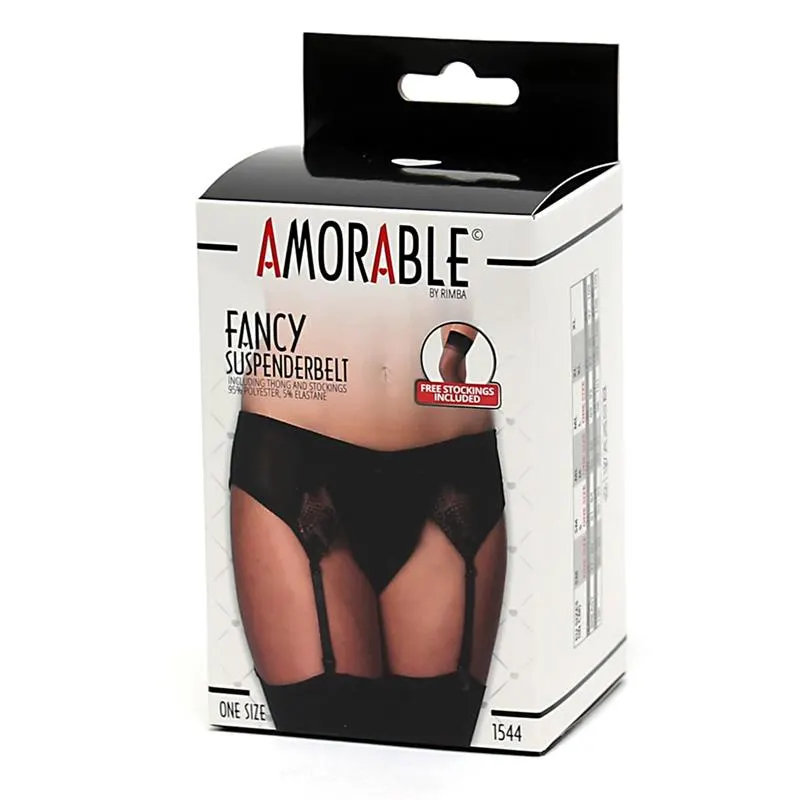 Liguero con Braguitas y Medias Negros · AMORABLE · Corsés, Ligueros y Medias — Foto 3
