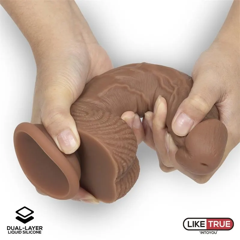 Dildo Realista Silicona Líquida Dual Layer 8.25 Bronceado · LIKETRUE · Dildos — Foto 5