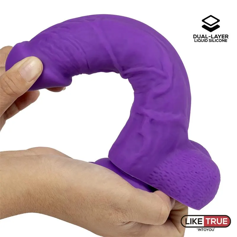 Dildo Realista Silicona Líquida Dual Layer 8 Púrpura · LIKETRUE · Dildos — Foto 5