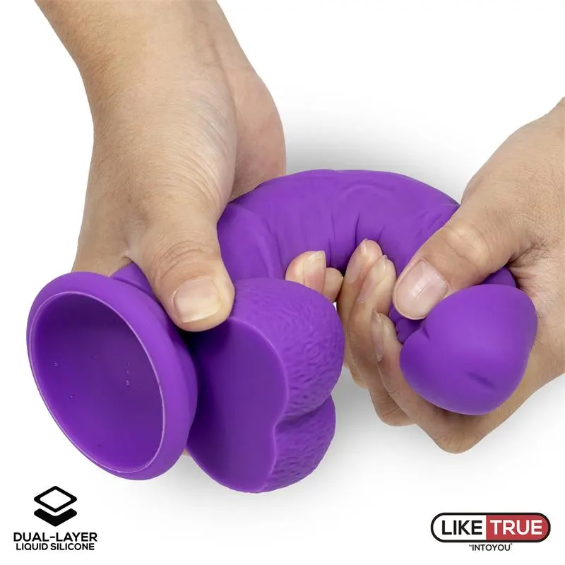 Dildo Realista Silicona Líquida Dual Layer 8 Púrpura · LIKETRUE · Dildos — Foto 6