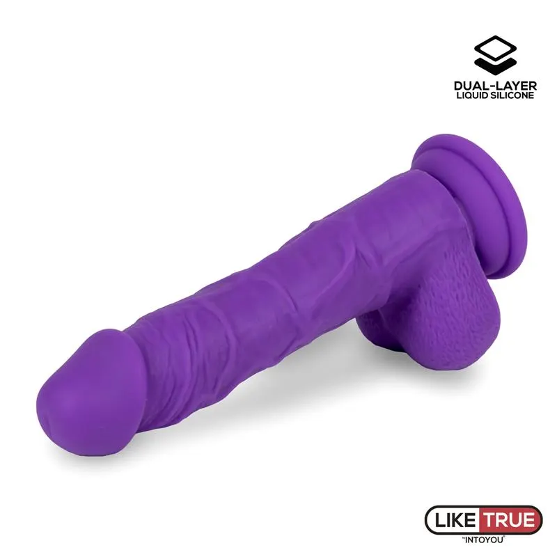 Dildo Realista Silicona Líquida Dual Layer 8 Púrpura · LIKETRUE · Dildos — Foto 7