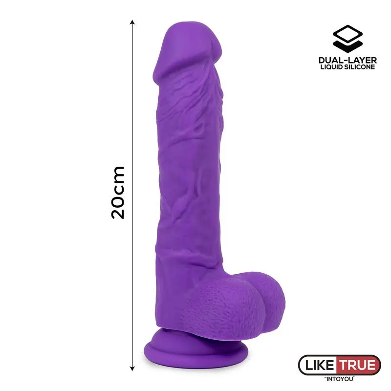 Dildo Realista Silicona Líquida Dual Layer 8 Púrpura · LIKETRUE · Dildos — Foto 8