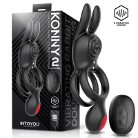 Konny Anillo Vibrador Doble con Conejito y Control Remoto · INTOYOU · Anillos para el Pene