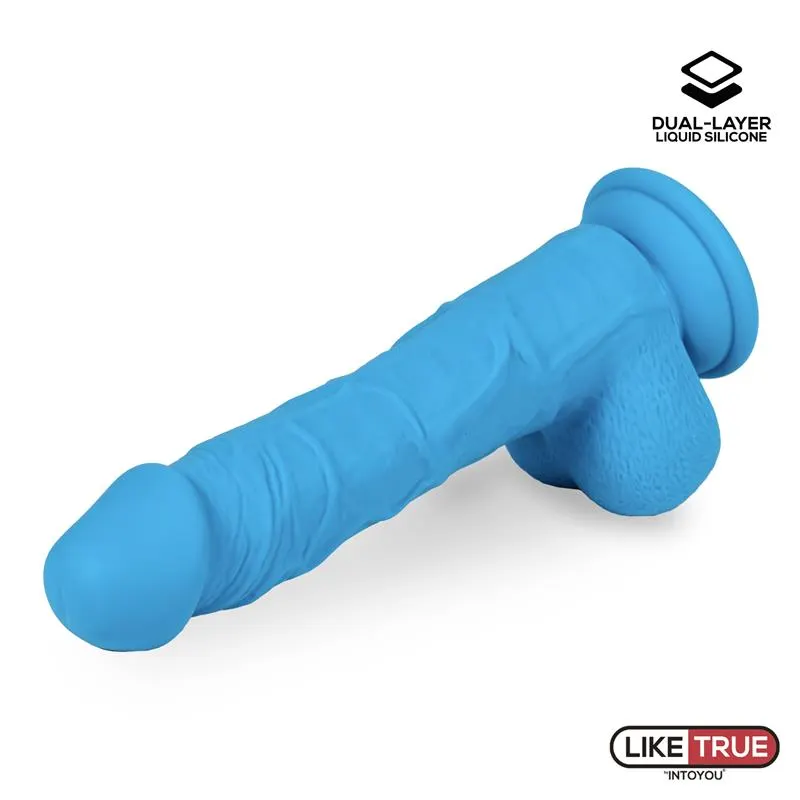 Dildo Realista Silicona Líquida Dual Layer 8 Azul · LIKETRUE · Dildos — Foto 7