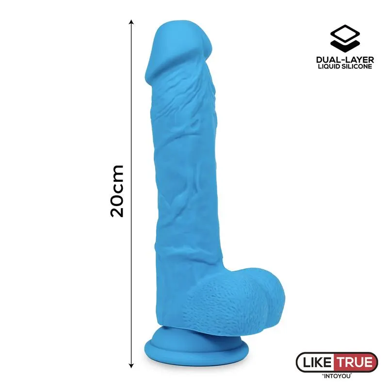 Dildo Realista Silicona Líquida Dual Layer 8 Azul · LIKETRUE · Dildos — Foto 8