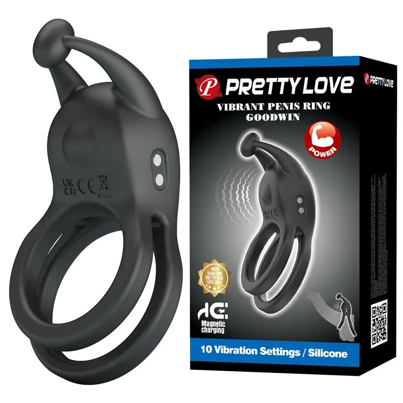 Goodwin Anillo Doble con Vibración · PRETTYLOVE · Anillos para el Pene
