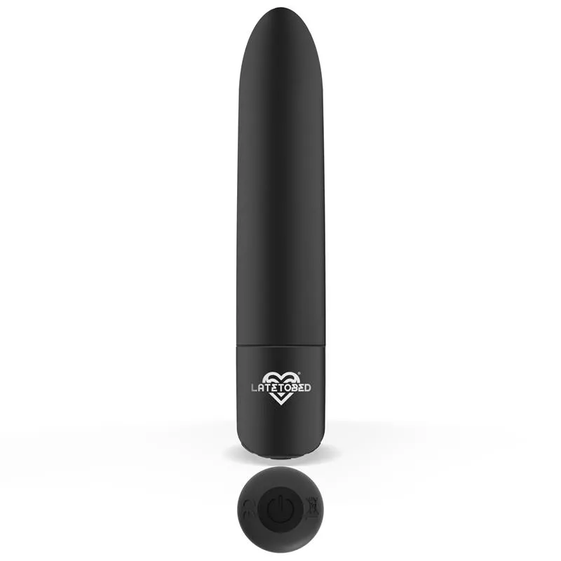 Shoty Bala Vibradora USB 10 Velocidades Potente Motor Negro · LATETOBED · Huevos y Balas Vibradoras — Foto 6