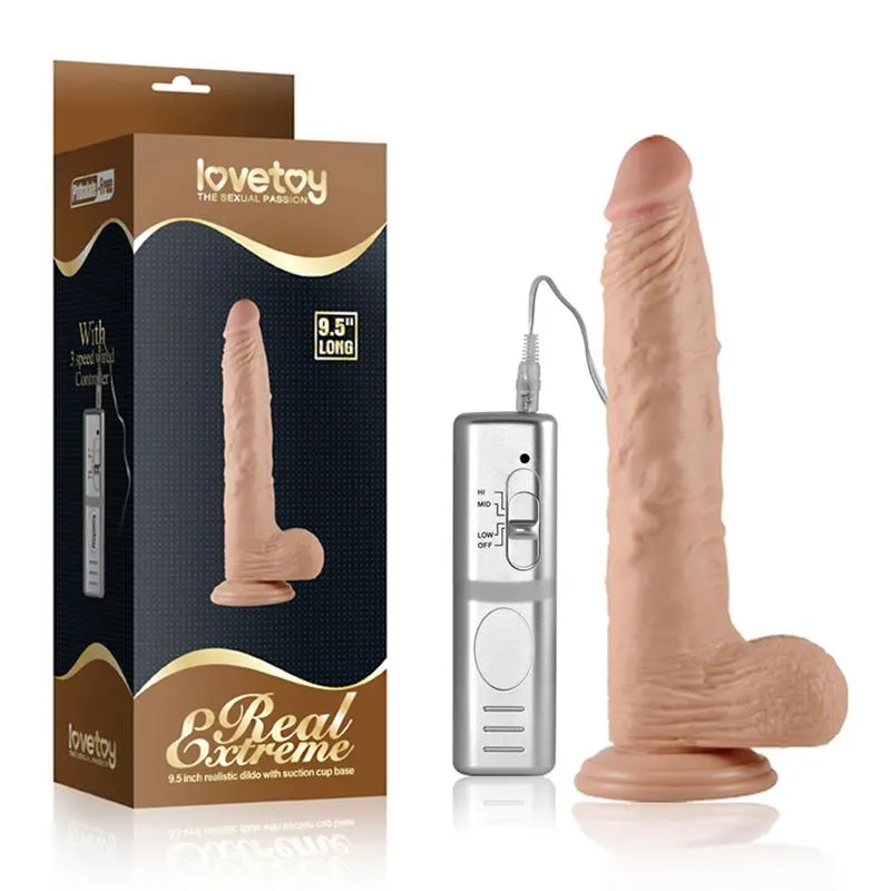 Dildo Real Extreme con Vibración 9.5 Natural · LOVETOY · Vibradores — photo 5