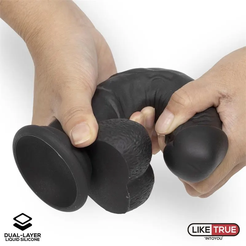 Dildo Realista Silicona Líquida Dual Layer 8 Negra · LIKETRUE · Dildos — photo 6