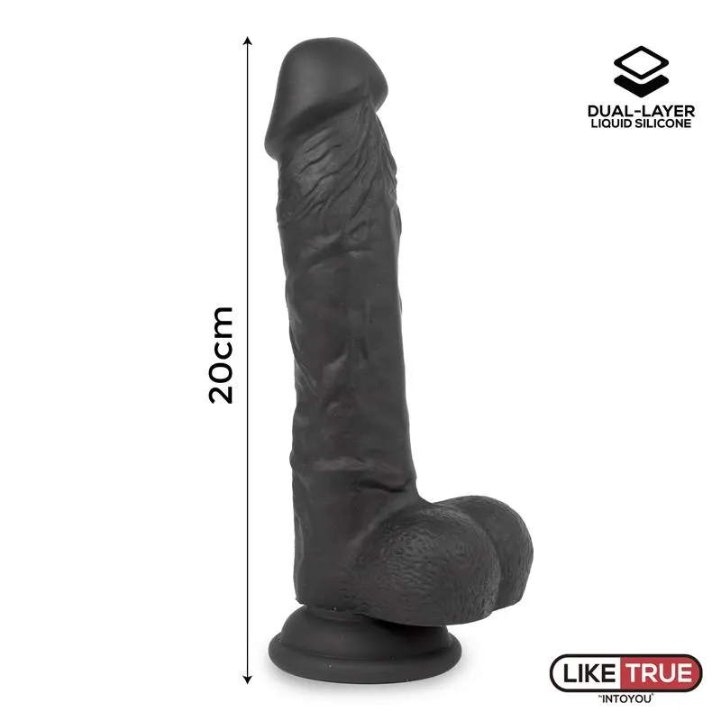 Dildo Realista Silicona Líquida Dual Layer 8 Negra · LIKETRUE · Dildos — photo 8