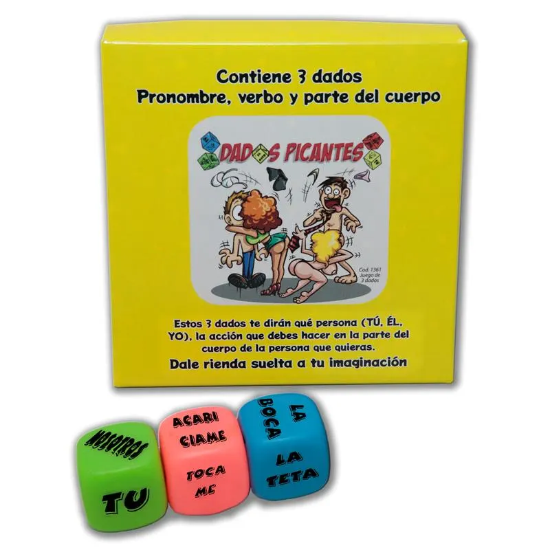 Juego 3 Dados Fluorescentes · DIVERTY SEX · Juegos y Complementos Divertidos