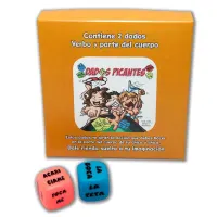 Juego 2 Dados Fluorescentes Acción y Parte del Cuerpo · DIVERTY SEX · Juegos y Complementos Divertidos