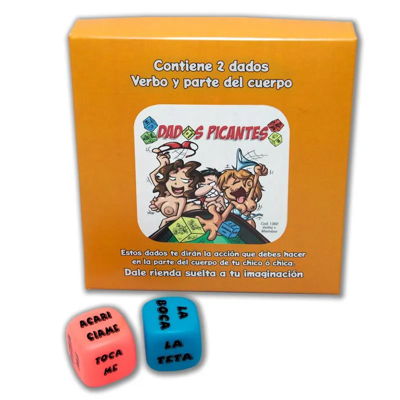 Juego 2 Dados Fluorescentes Acción y Parte del Cuerpo · DIVERTY SEX · Juegos y Complementos Divertidos