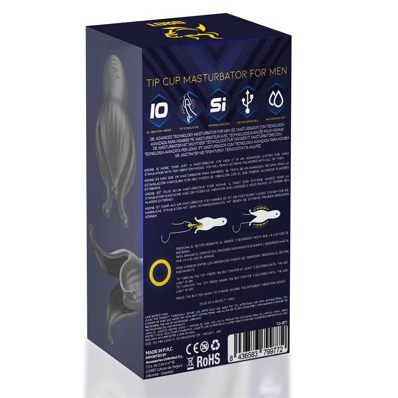 Krone Copa Masturbadora para el Pene Silicona USB · MINOTHOR · Masturbadores Él — photo 7