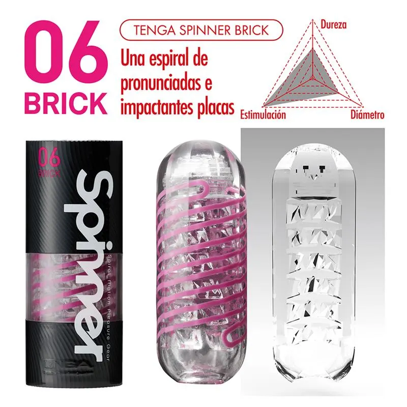 Masturbador Masculino Spinner 06 Brick · TENGA · Masturbadores Él — Foto 2