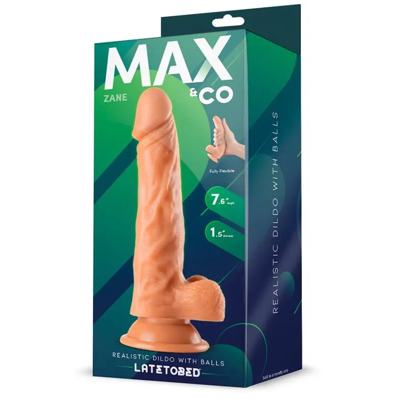 Zane Dildo Realista con Testículos Natural 7,6 - 19.5 cm · MAX & CO · Dildos — photo 2