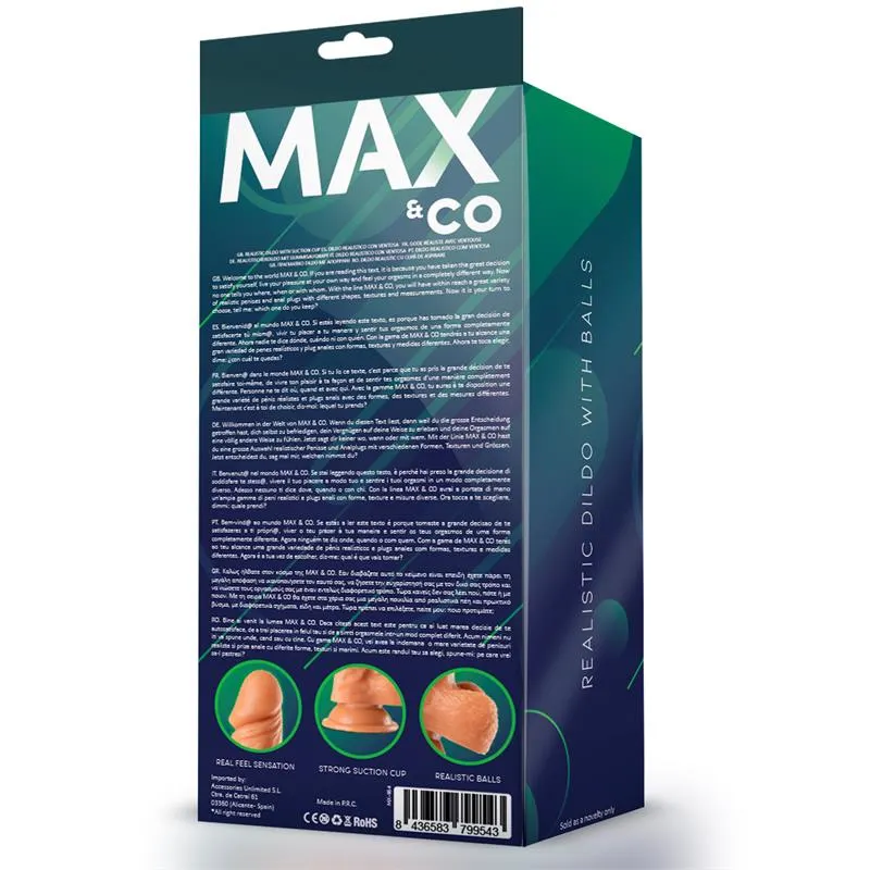 Zane Dildo Realista con Testículos Natural 7,6 - 19.5 cm · MAX & CO · Dildos — photo 3