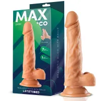 Zane Dildo Realista con Testículos Natural 7,6 - 19.5 cm · MAX & CO · Dildos