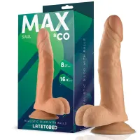 Saul Dildo Realista con Testículos Natural 8,25 - 21 cm · MAX & CO · Dildos