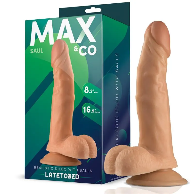 Saul Dildo Realista con Testículos Natural 8,25 - 21 cm · MAX & CO · Dildos