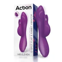 No. Eleven Vibrador con Conejito, Punto G y Fución de Pulsación USB Margnético Silicona · ACTION · Vibradores