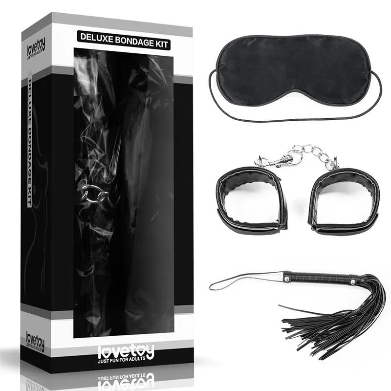 Kit Bondage Deluxe: Antifaz, Esposas y Flogger · LOVETOY · LOVETOY · Accesorios BDSM y Fetish