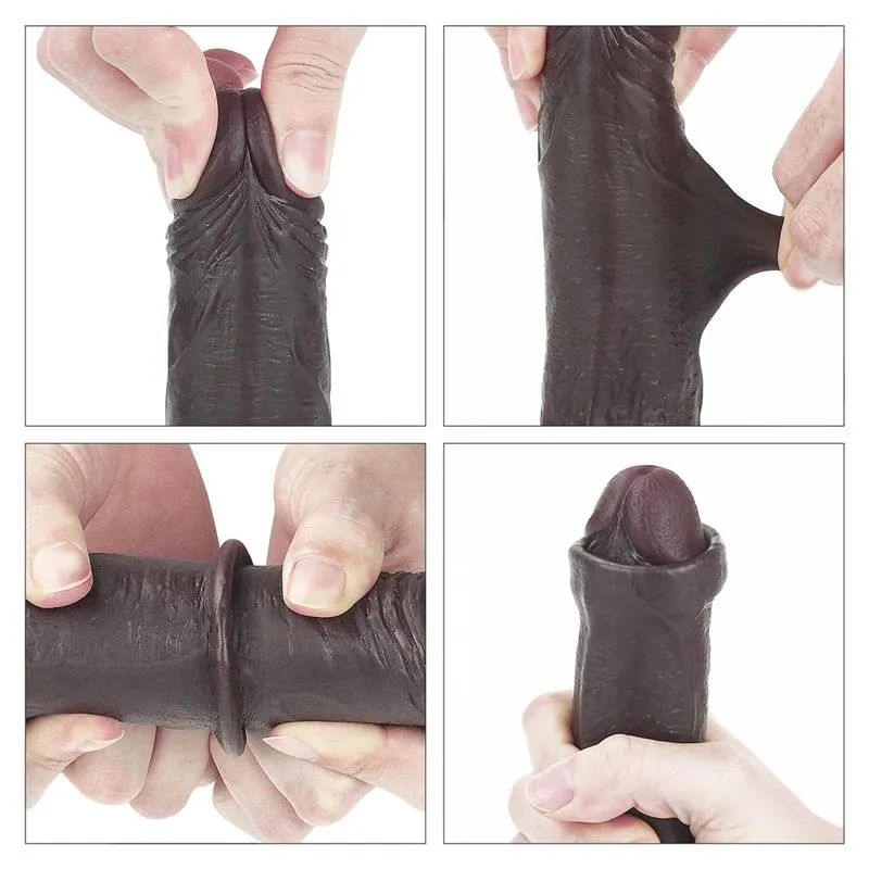 Dildo con Piel Retractil 7 Negro · LOVETOY · Dildos — Foto 11
