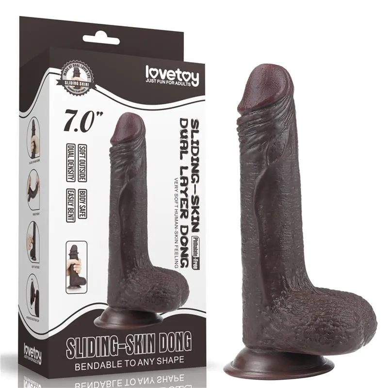Dildo con Piel Retractil 7 Negro · LOVETOY · Dildos — Foto 15