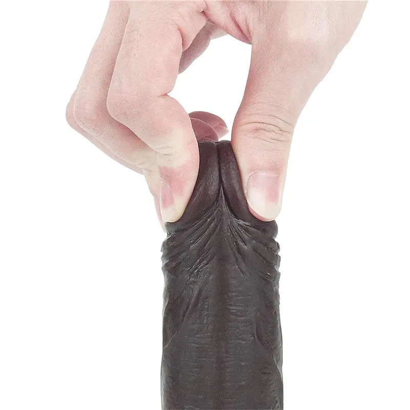 Dildo con Piel Retractil 7 Negro · LOVETOY · Dildos — Foto 6