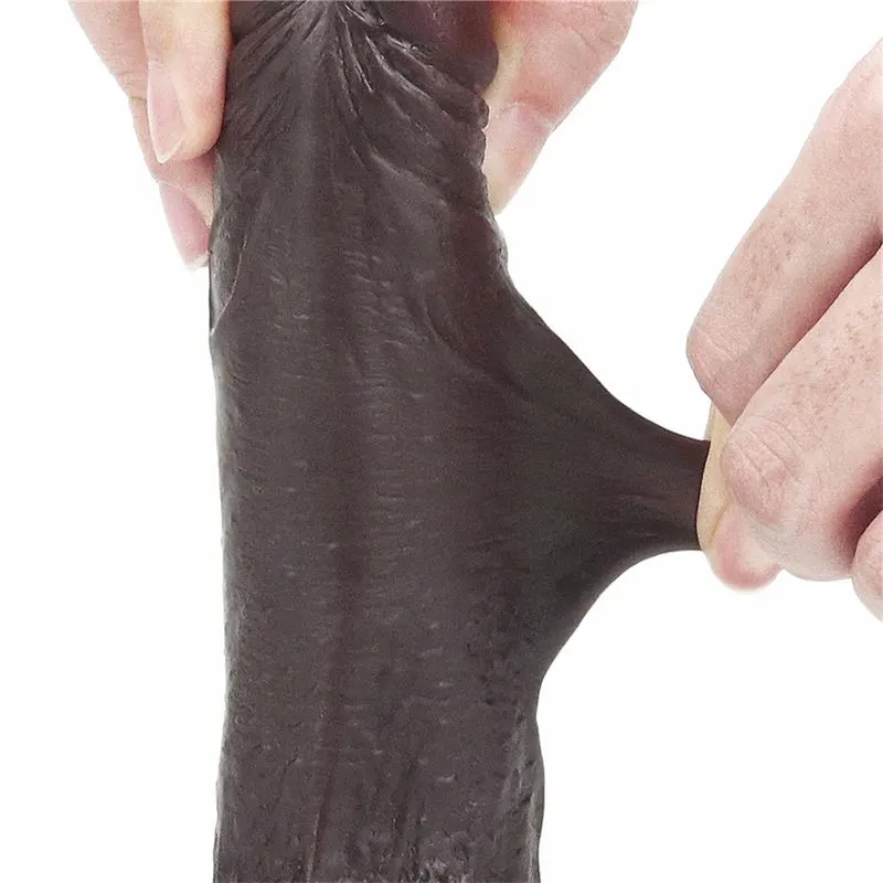 Dildo con Piel Retractil 7 Negro · LOVETOY · Dildos — Foto 7