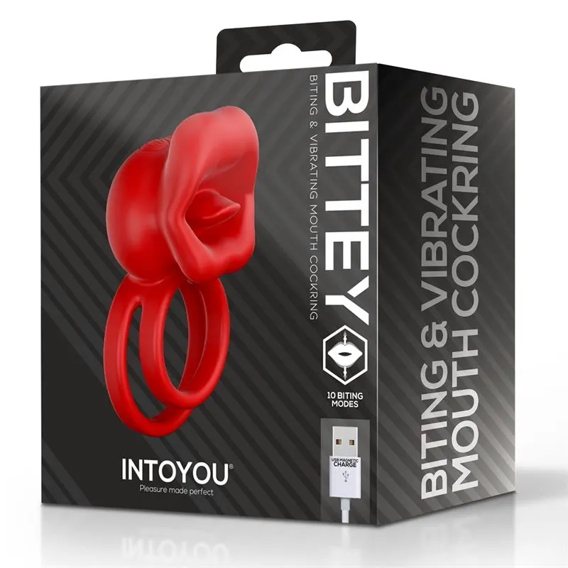 Bittey Anillo Vibrador con Biting - Mordisqueo · INTOYOU · Anillos para el Pene — Foto 9
