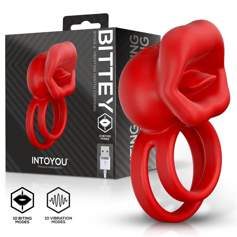 Bittey Anillo Vibrador con Biting - Mordisqueo · INTOYOU · Anillos para el Pene