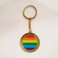 Llavero Redondo de Metal Bandera LGBT · DIVERTY SEX · Línea LGBT+