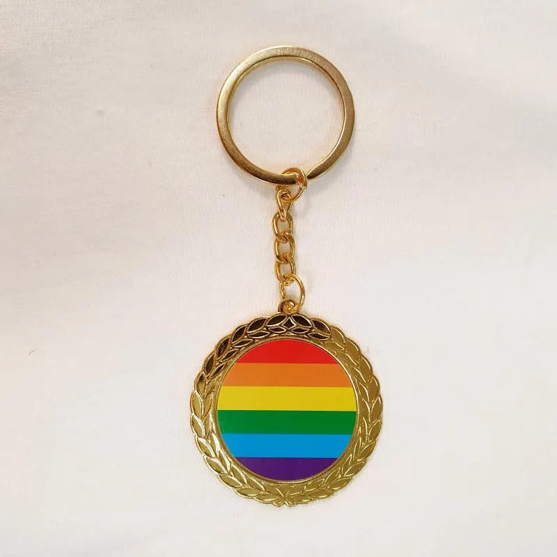 Llavero Redondo de Metal Bandera LGBT · DIVERTY SEX · Línea LGBT+