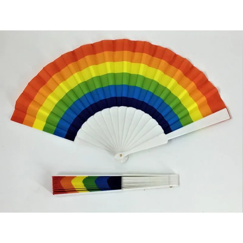 Abanico Plástico Bandera LGBT+ · DIVERTY SEX · Línea LGBT+