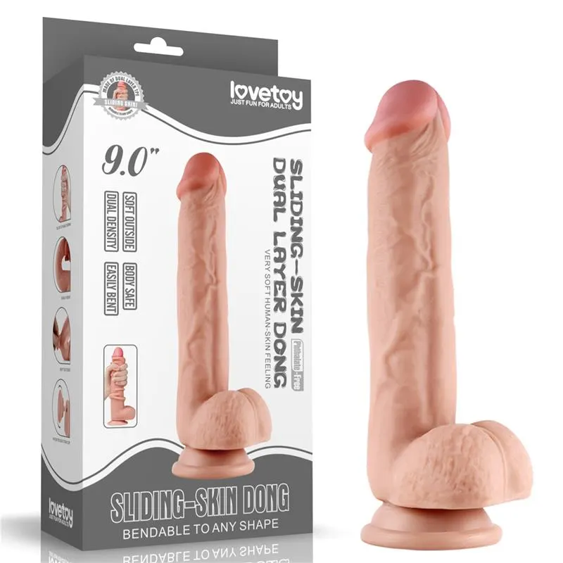 Dildo con Piel Retractil 9 Natural · LOVETOY · Dildos — photo 9