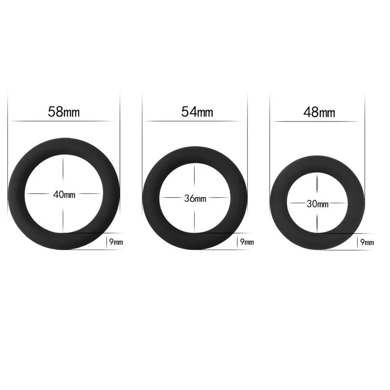Pack de 3 Anillos para el Pene Power Plus Negro · LOVETOY · Anillos para el Pene — photo 5