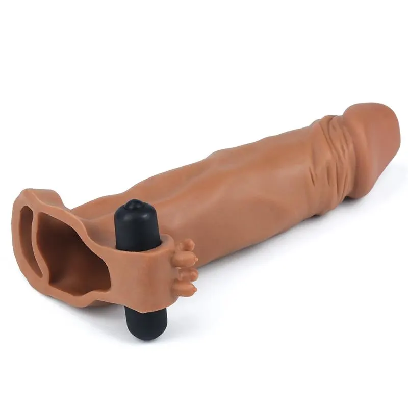 Funda para el Pene con vibración Add 2 Pleasure X-Tender Marrón · LOVETOY · Fundas y Extensiones para el Pene — Foto 2