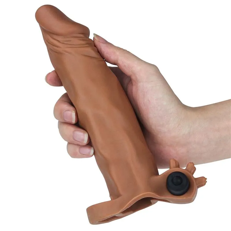 Funda para el Pene con vibración Add 2 Pleasure X-Tender Marrón · LOVETOY · Fundas y Extensiones para el Pene — Foto 3