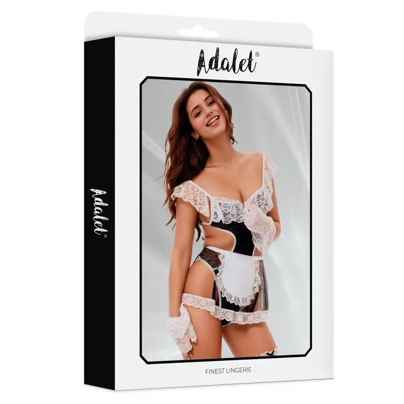 Rylee Disfran Bodysuit, Delantal, Guantes y Liga · S/M · ADALET LINGERIE · Disfraces y Vestidos — Foto 3