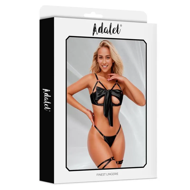 Lauren Set de Sujetador con Lazo, Tanga y Ligas · S/M · ADALET LINGERIE · Conjuntos y Bodies — Foto 3