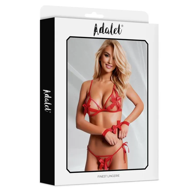 Raven Set Sujetador, Tanga y Esposas · S/M · ADALET LINGERIE · Conjuntos y Bodies — Foto 3
